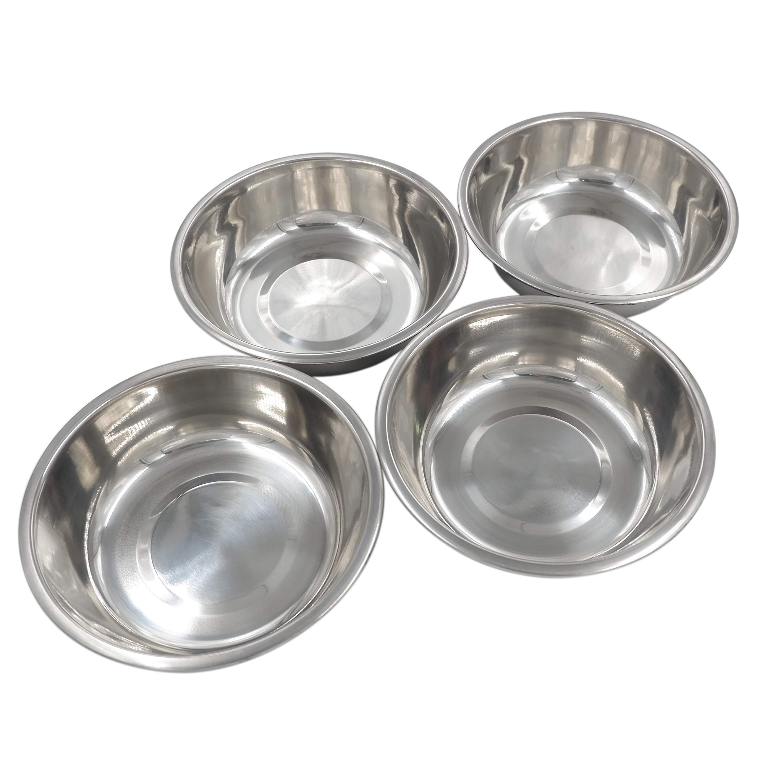 Stainless Steel Dog & Cat Bowls - 4-Pack