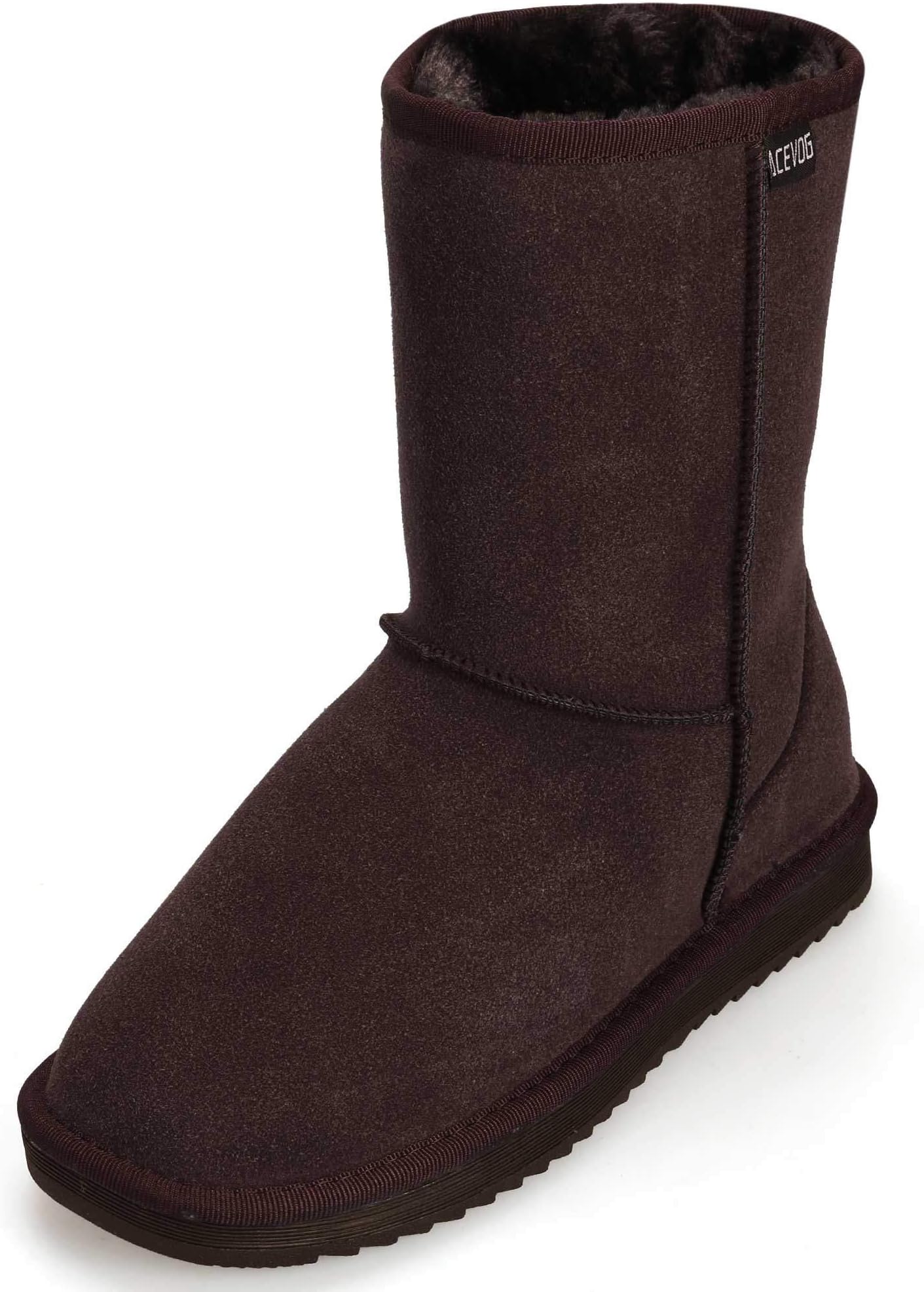 ACEVOG Women's Eva Short Cozy Suede Snow Boot Fur Lined Winter Shoes