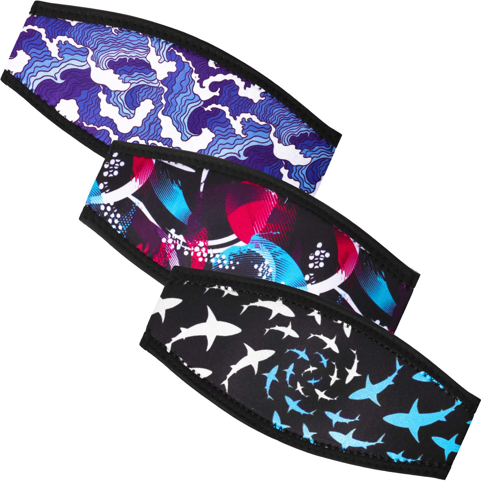 Photo 1 of Skylety 3 Pieces Mask Strap Cover Dive Strap Cover Scuba Comfortable and Non Slip Diving Wrapping Strap for Dive and Snorkel Masks Water Sports