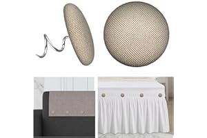 MIOULE 12 Pcs Upholstery Tacks Headliner Pins Fabric Covered Button Twist Pins for Sofa，Armchair Caddies, Armrest Covers,Bed Skirts, Slipcovers, Headliners Furniture（Light Brown）