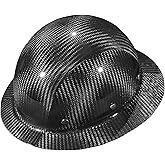 AFP Fiber Full Brim Hard Hat | 6 Point Ratchet Suspension | OSHA & ANSI Rated | Hard Hats for Men | Premium Construction Helmets for Safety