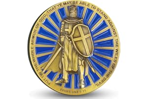 GIMILANG Armor of God Challenge Coin Christian Daily Reminder Gift (Single Coin)