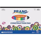 Prang (Formerly SunWorks) Medium Weight Construction Paper Pad, 8 Assorted Colors, 18" x 12", 48 Sheets