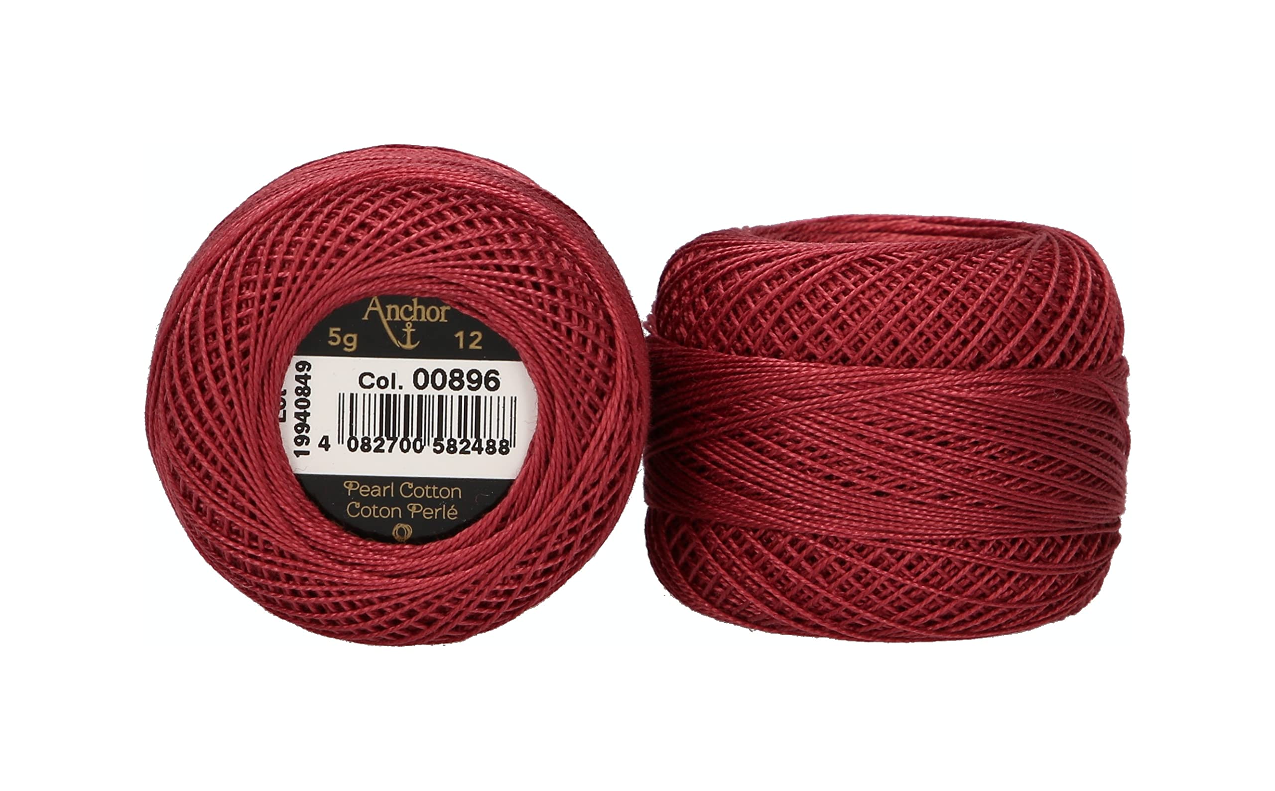 Anchor 4596012-00896 Embroidery Thread, 100% Cotton, 896, Thickness 12, 56 m, 9 g