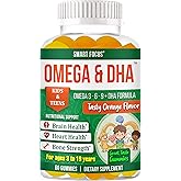 Focus Supplement for Teens & Kids – Brain Focus Gummies for Concentration, Memory, Clarity & Attention | Omega DHA Plant-Based 60 Gummies | Teen Brain Vitamins & Kids Focus Vitamins – Fish-Oil-Free