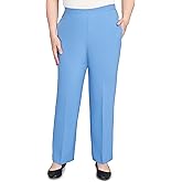 Alfred Dunner Textured Pull On Elastic Short Length Pant