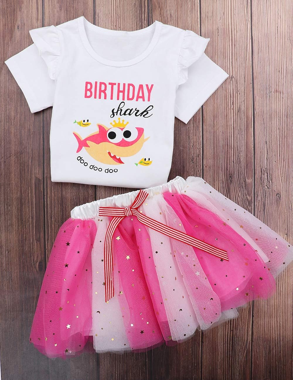 baby shark 2nd birthday outfit girl