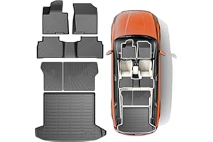 All Weather Floor Mats & Cargo Liner for 2022-2025 2026 Hyundai Tucson (Not Fit Hybrid/PHEV), Custom Fit 1st & 2nd Row with T