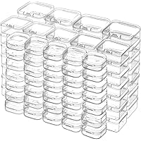 Pure Future 102-Piece Bead Organizer Box Set – Small Hinged-Lid Plastic Storage Containers with Clear Design for DIY Jewelry 