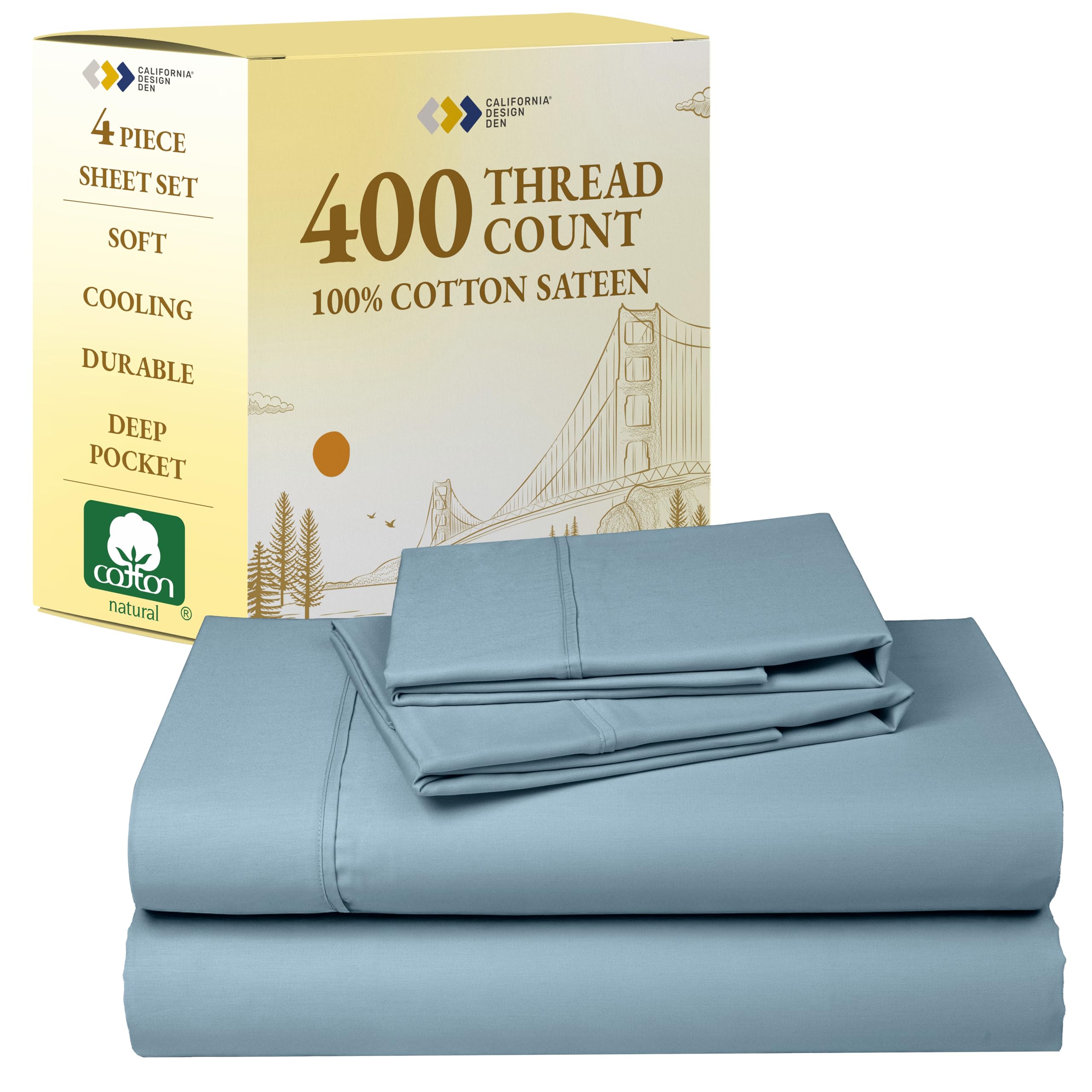 California Design Den 400 Thread Count Natural