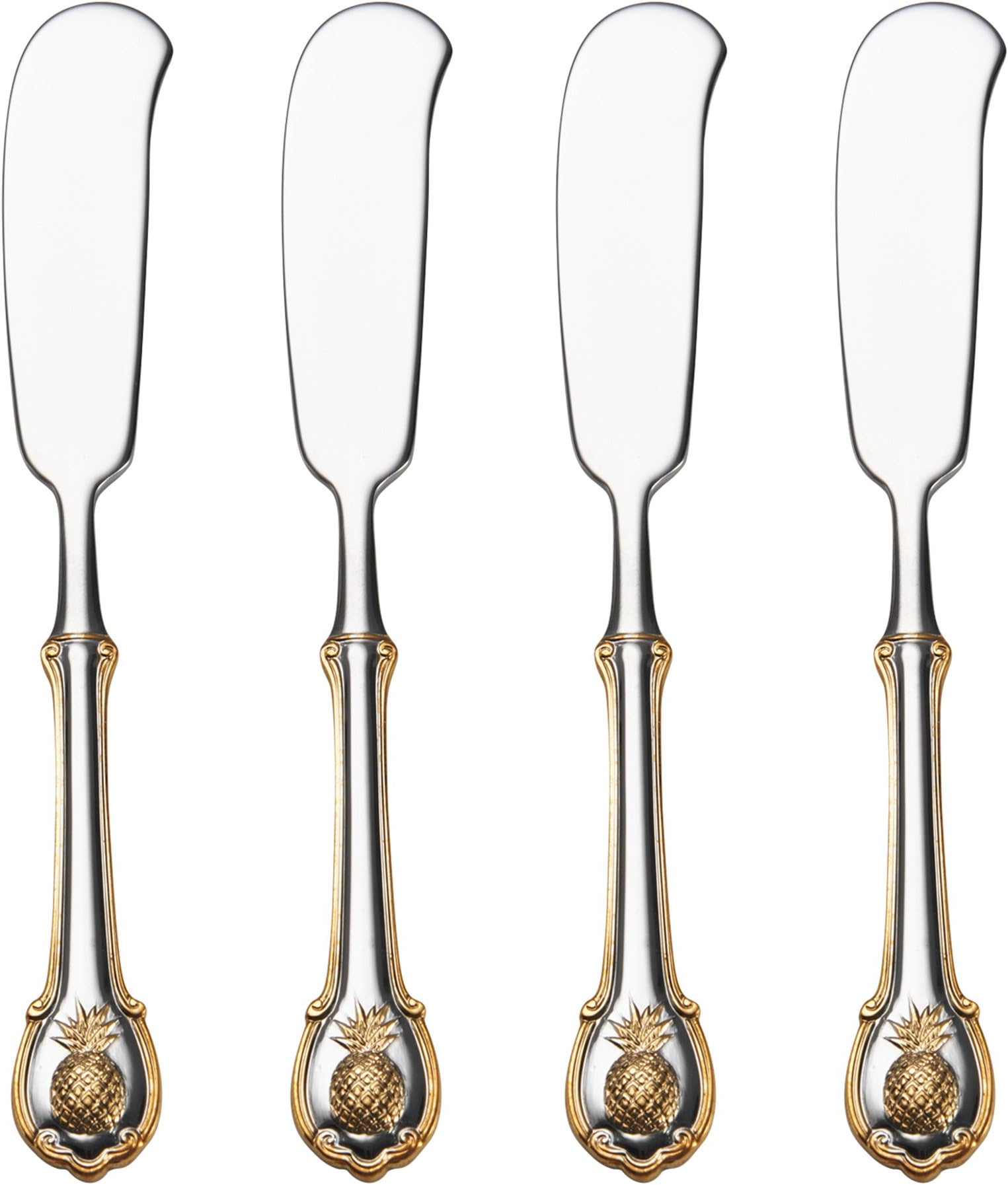 Wallace Pineapple Butter Spreaders, One Size, Gold
