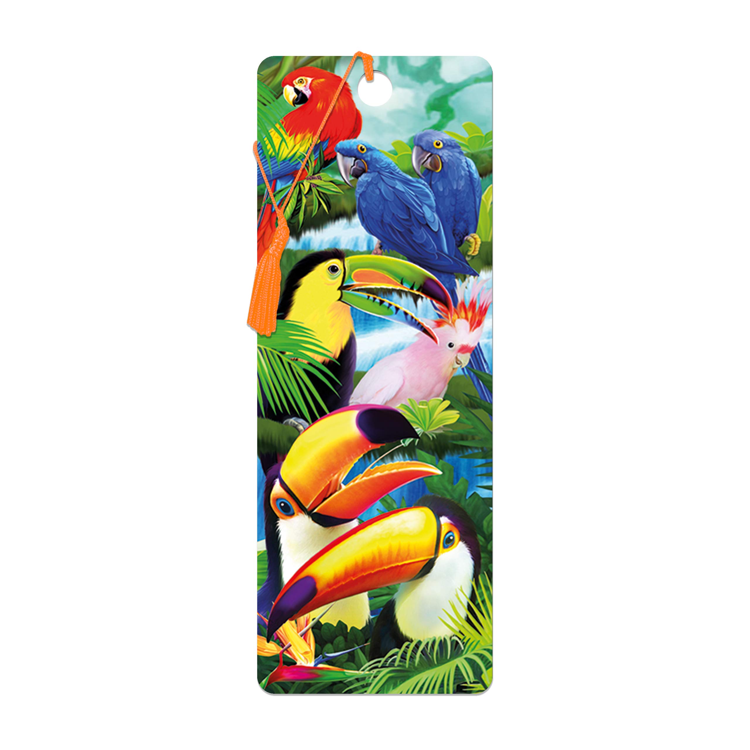 3D LiveLife Bookmark - Toucan Paradise from Deluxebase. Cute Lenticular Bird Page Marker. Animal Themed Accessories for Book Lovers. Small Gifts for Men, Women, Writers and Teachers.