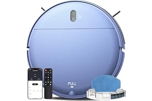 ZCWA Robot Vacuum and Mop Combo,2.4GHz WiFi Link Vacuum Robot,4 Cleaning Mode Robotic Vacuums Cleaner,APP/Remote Aspiradora Robot,Self-Charging Robot Vacuum for Pet Hair,Stains,Carpets,Corner