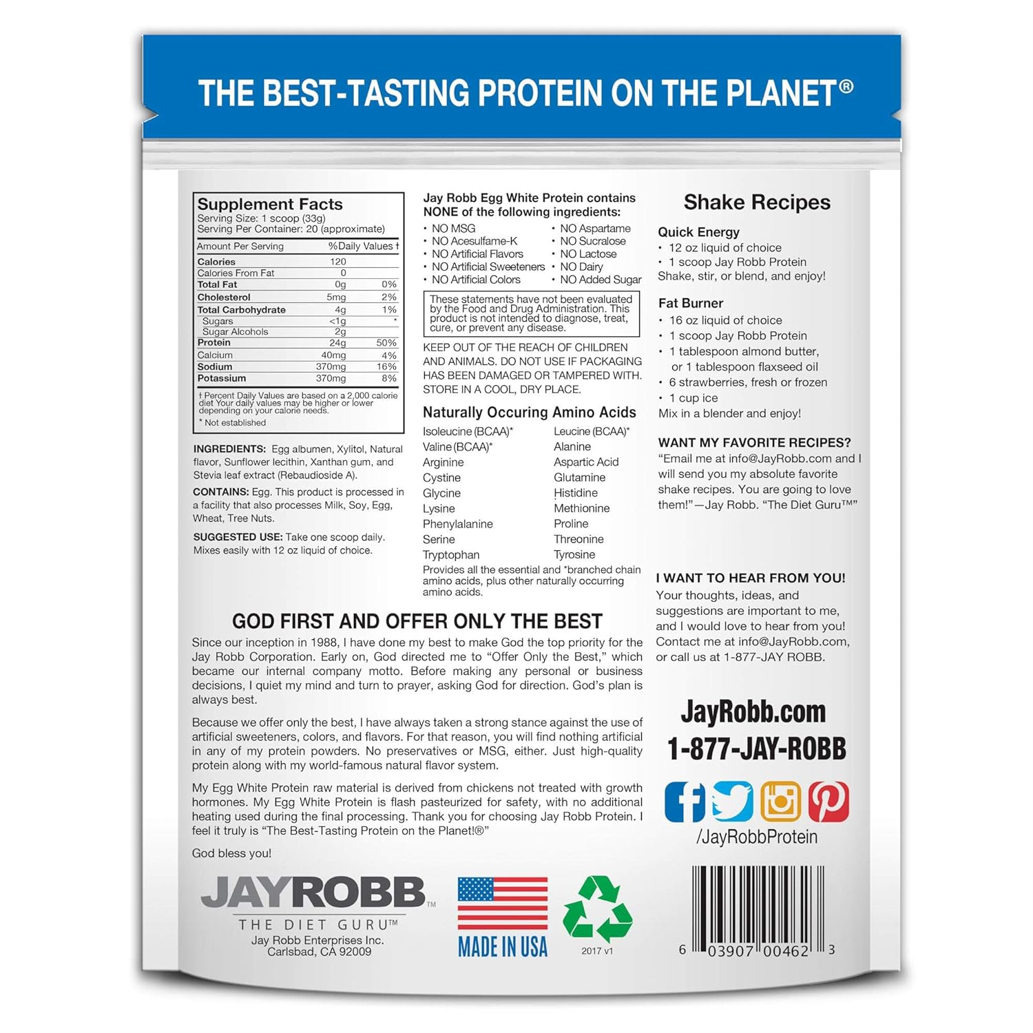 Jay Robb Egg White Protein Nutrition Facts Runners High Nutrition