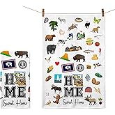 Ezen66Gifts Home Sweet Home Wyoming Kitchen Towel - Housewarming and Homecoming Gifts - Wyoming State Favorite Symbol Dish Towels Gifts for Women Friends for Birthdays Mother's Day and Holidays