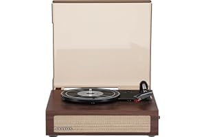 Crosley CR6042A-WA Scout 3-Speed Bluetooth Turntable with Built-in Speakers, Walnut