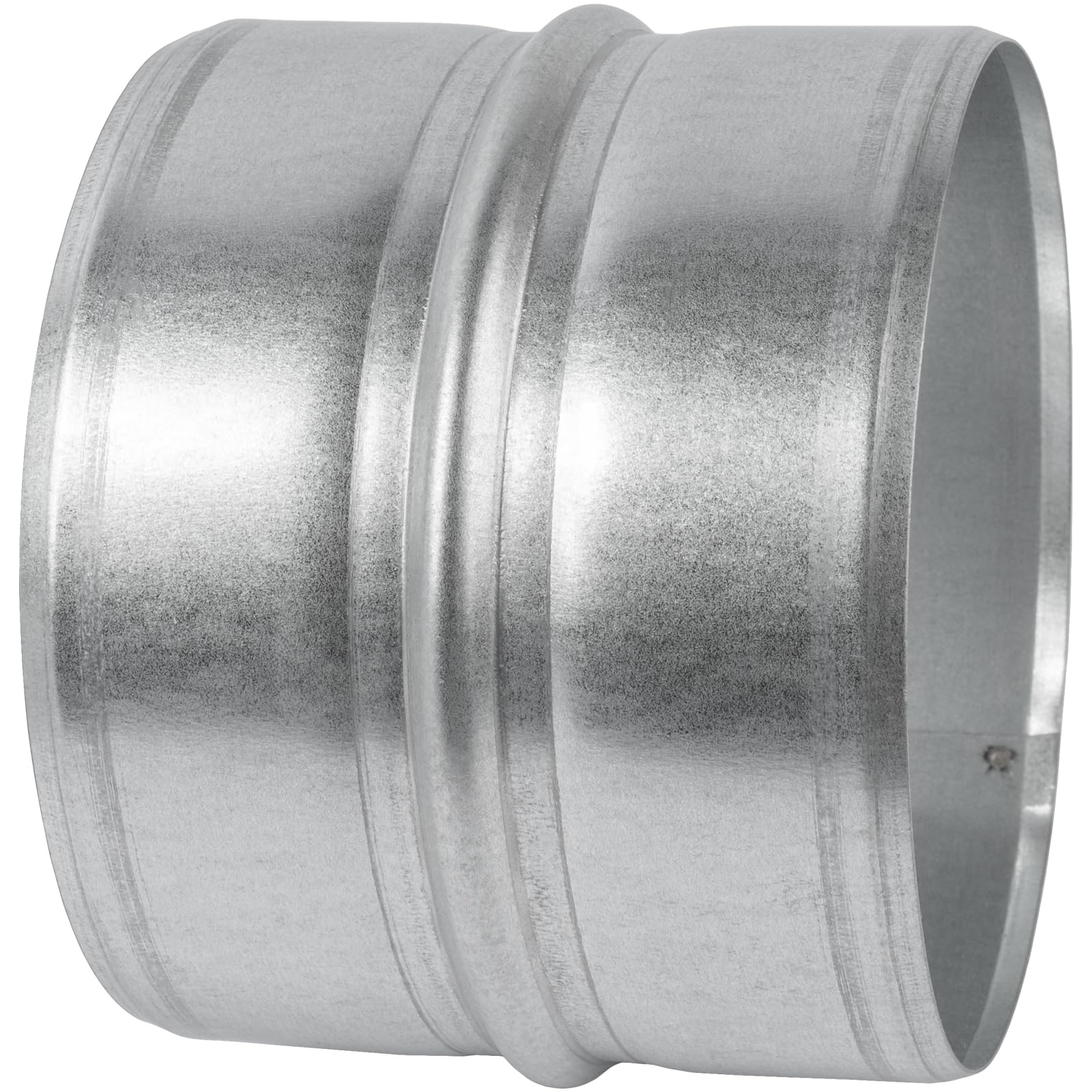 Photo 1 of Vent Systems 5'' Inch Galvanized Steel Duct Connector - Round Ventilation Duct Extension - Metal Vent Coupler - Metal Hose Coupling - Galvanised Pipe Connector