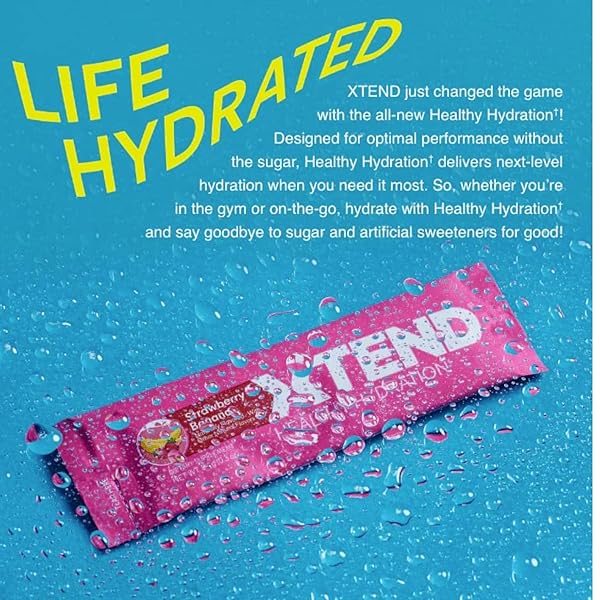 XTEND XTEND HEALTHY HYDRATION LEMON LIME | ZERO SUGAR SUPERIOR HYDRATION POWDER PACKETS | 6 KEY ELECTROLYTES DRINK MIX | ESSENTIAL AMINO ACIDS | NSF CERTIFIED FOR SPORT | 15 STICKS