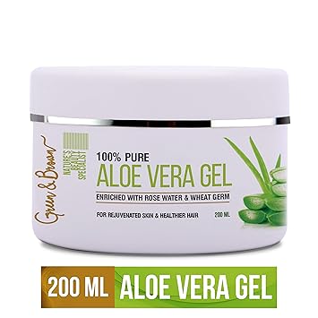 Green & Brown Aloe Vera Gel For Skin, Hair and Face Beauty Specialist, Green, 200 ml