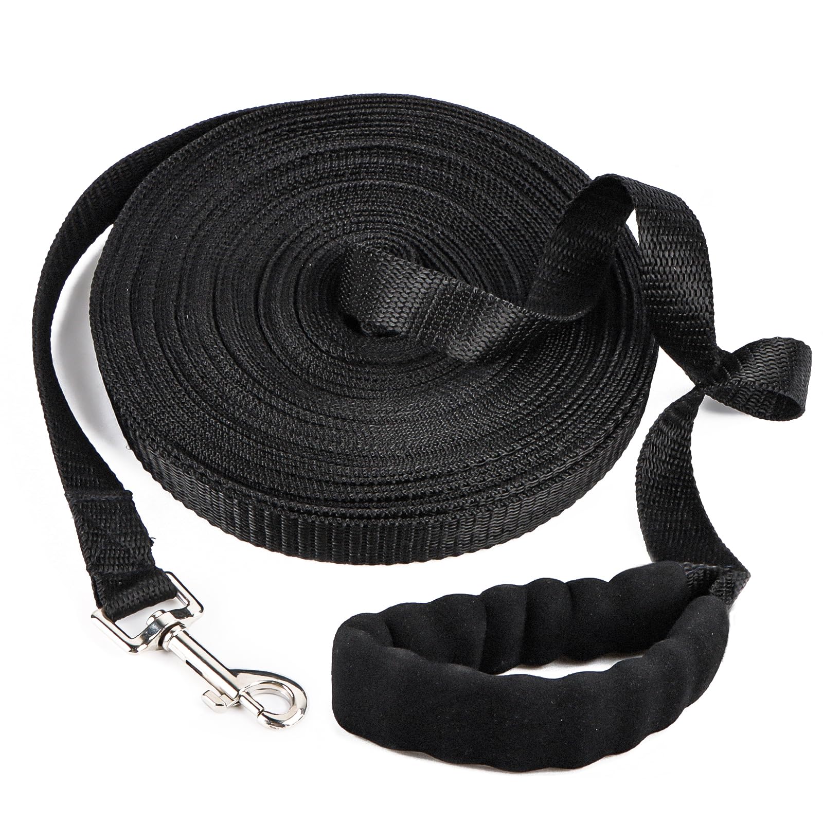 Mainiusi Medium Dog Leads 50m, Training Lead for Dogs with Padded Handle, Extra Long Line 50m Long Dog Leash for Recall Training, Tracking Leash for Dogs, Ideal for Yard, Lawn, Park, Beach, Obedience