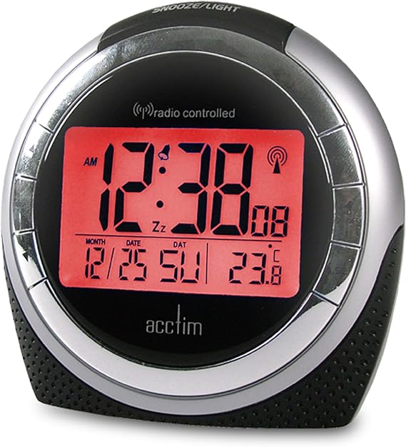 Acctim 71267 Zenith Alarm Clock, Black Amazon.co.uk Kitchen & Home