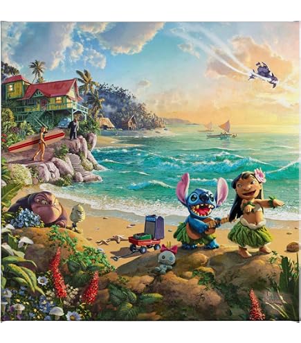 Amazon.com: Thomas Kinkade Mickey and Minnie in Hawaii 14