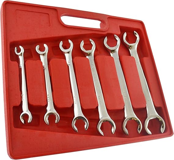 Imperial SAE AF Flare Nut Pipe Wrench/Spanner Set 1/4" 1" 6pc AN039 Amazon.co.uk DIY & Tools