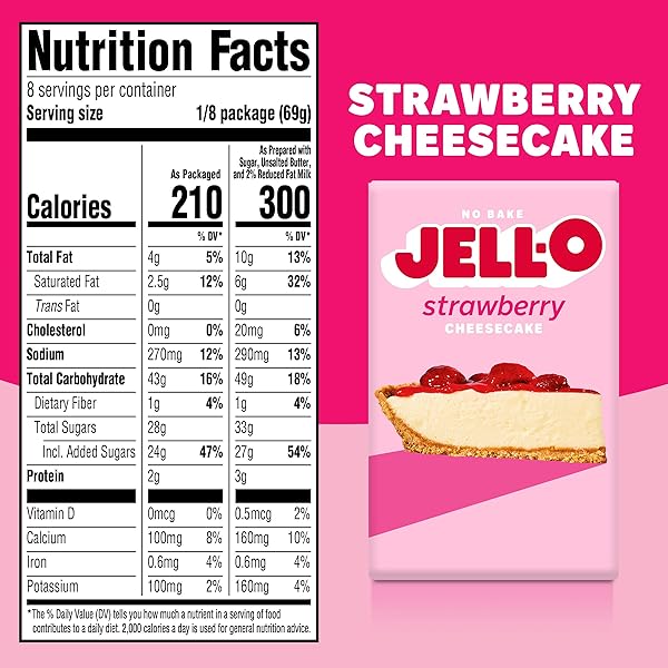 JELL-O NO BAKE STRAWBERRY CHEESECAKE DESSERT KIT WITH STRAWBERRY TOPPING( 6 CT PACK, 19.6 OZ BOXES)