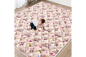 Vibe bear Baby Foam Play Mat, 59x59 Inches Baby Crawling Mat, Thicken One-Piece Baby Playmat, Non Slip Washable Baby Play Mat for Playing, Soft Floor Mat for Babies, Infants, Toddlers