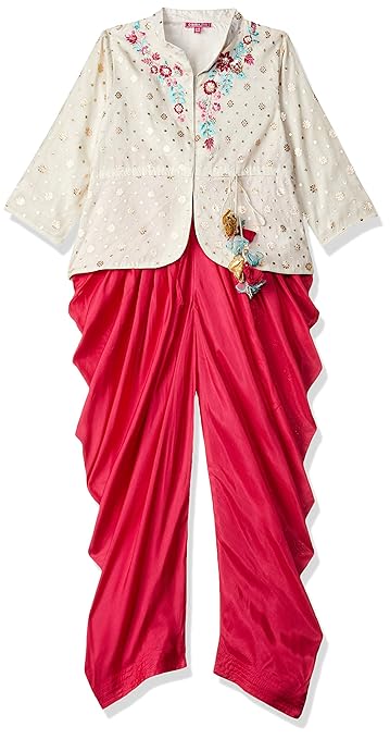 Girls' Straight Regular Fit Salwar Suit Set
