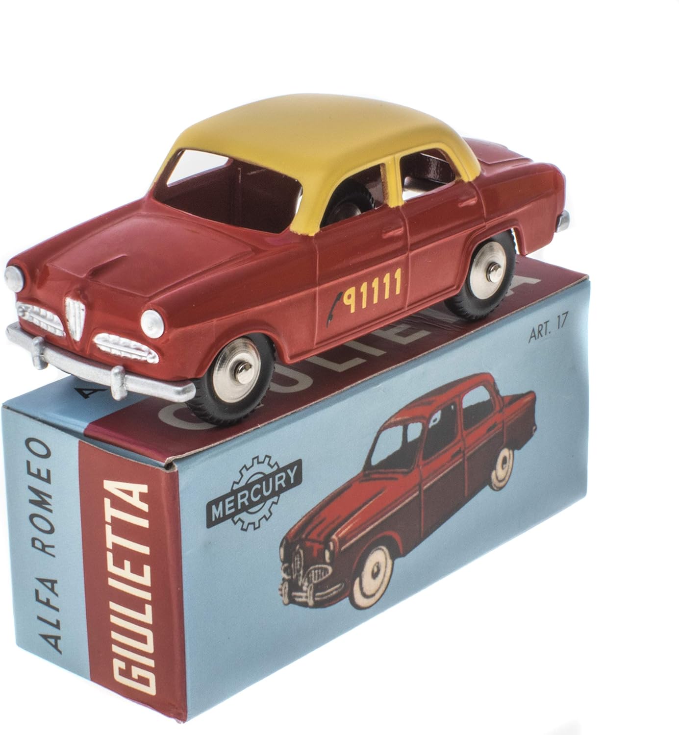 OPO 10 - Car 1:48 Mercury collection by Hachette: Alfa Romeo Bern Taxi Giulietta (MY010), Multicolor, Medium