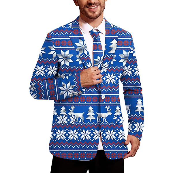 Generisch Kerstmis Corduroy blazer heren kerstjas colbert kerstmotief