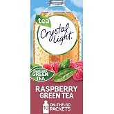 Crystal Light Raspberry Green Tea Naturally Flavored Powdered Drink Mix, 10 ct On-the-Go-Packets
