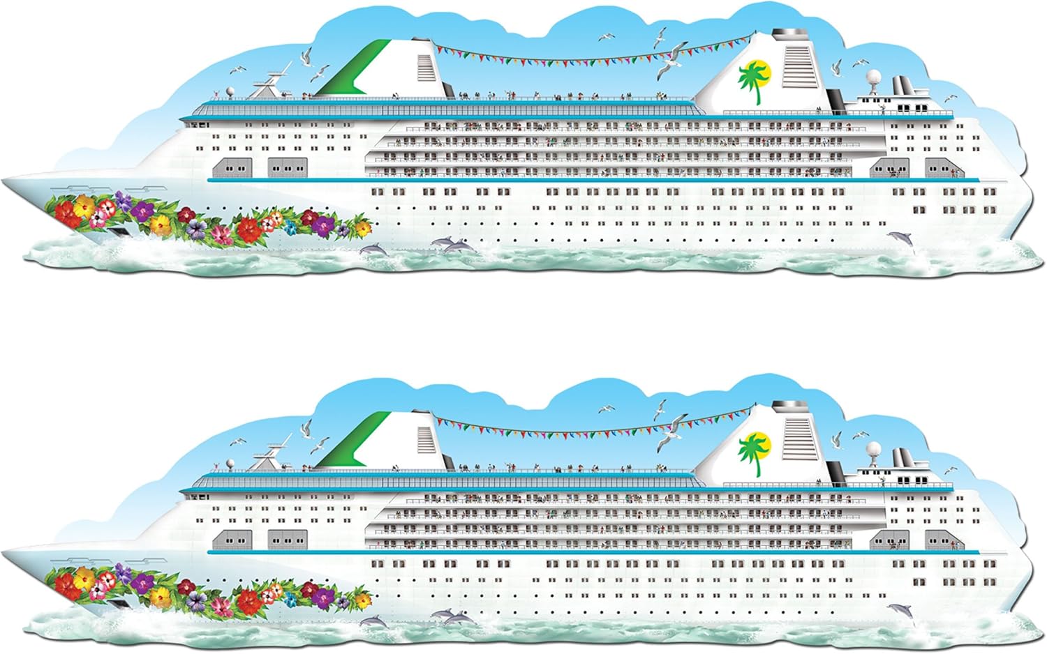 Party Decorations Jointed Cruise Ship Cutout Nautical Cruise Party Birthday Decoration Home Garden
