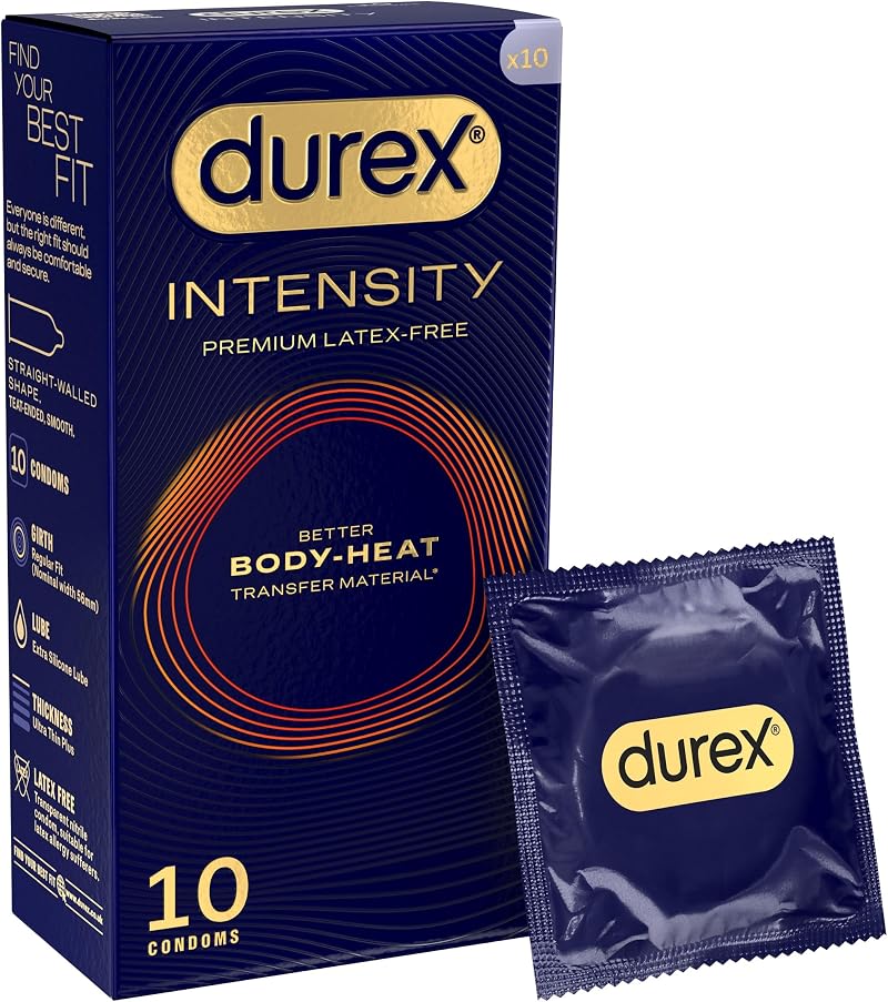 Durex Intensity Condoms 10s Regular Fit Nitrile Ultra Thin BodyFeel