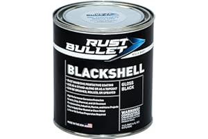 RUST BULLET - BlackShell Gloss Black Rust Inhibitor 1 Pint Rust Proofing - Preventive Coating - UV Resistant Rust Proofing Coating - Rust Preventer Coating Paint - Gloss Black
