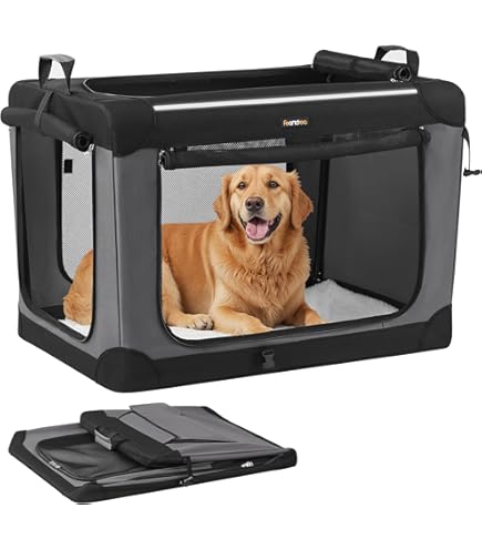 Collapsible Crate Large Dog Travel Carrier Soft Crate For Medium