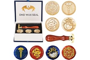 DND Sceau de cire sceau de cire - Cadeau idéal pour Donjons et Dragons - Enveloppe D&D - Kit de sceau de cire fantaisie avec 