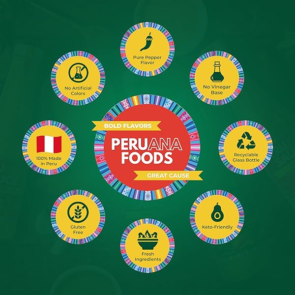 PERUANA SAUCE AJI AMARILLO SAUCE – AUTHENTIC SPICY PERUVIAN YELLOW PEPPER HOT SAUCE – 12.7 OZ GLASS BOTTLE – MADE IN PERU WITH FRESH INGREDIENTS, NO ARTIFICIAL COLORS, GLUTEN FREE, LACTOSE FREE