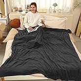 Electric Heated Blanket Twin Size, 62"x84" Electric Throw Blanket with ETL & FCC Certification, Fast Heating Blanket with 5 temperatures & 10 Hours Auto Off, Machine Washable, Dark Gray