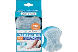 SPONGEABLES Spongables Pedi Scrub Foot Exfoliating 20+ Wash Sponge, Clean & Fresh, 1 Count