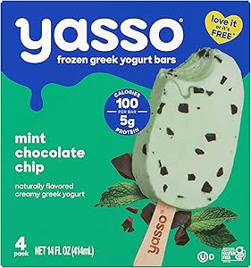 Yasso Mint Chocolate Frozen Greek Yogurt Bar, 4pk, 3.5 Fl Oz each