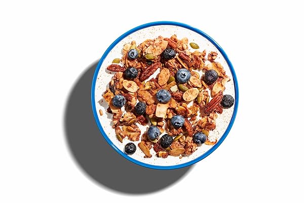 NUTRAIL NUT GRANOLA CEREAL, BLUEBERRY CINNAMON, NO SUGAR ADDED, KETO, LOW CARB, GLUTEN FREE, GRAIN FREE, HEALTHY BREAKFAST 8 OZ. 1 COUNT