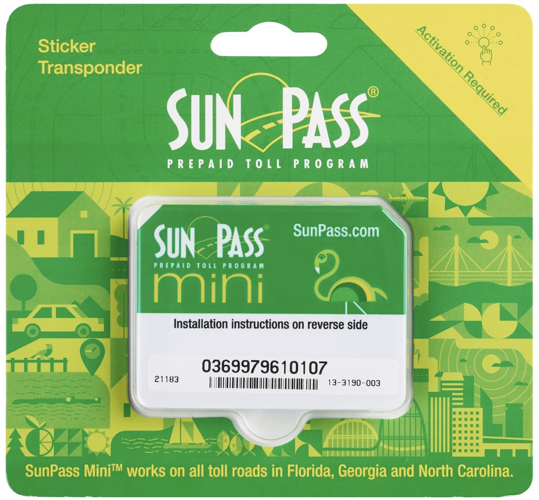 Mua SunPass Mini Sticker for Florida Toll, w/Registration Holder New