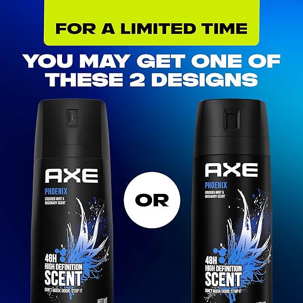 AXE BODY SPRAY DEODORANT PHOENIX FOR LONG LASTING ODOR PROTECTION DEODORANT FOR MEN FORMULATED WITHOUT ALUMINUM 4.0 OZ