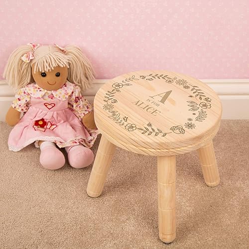 personalised wooden stool for child