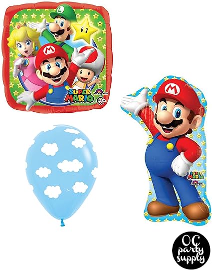 Amazon Com Mario Bros Balloon Pack Mario Bros Balloon Cloud Balloon Mario Bros Shape Balloon Party Decor And Supplies Balloons Toys Games