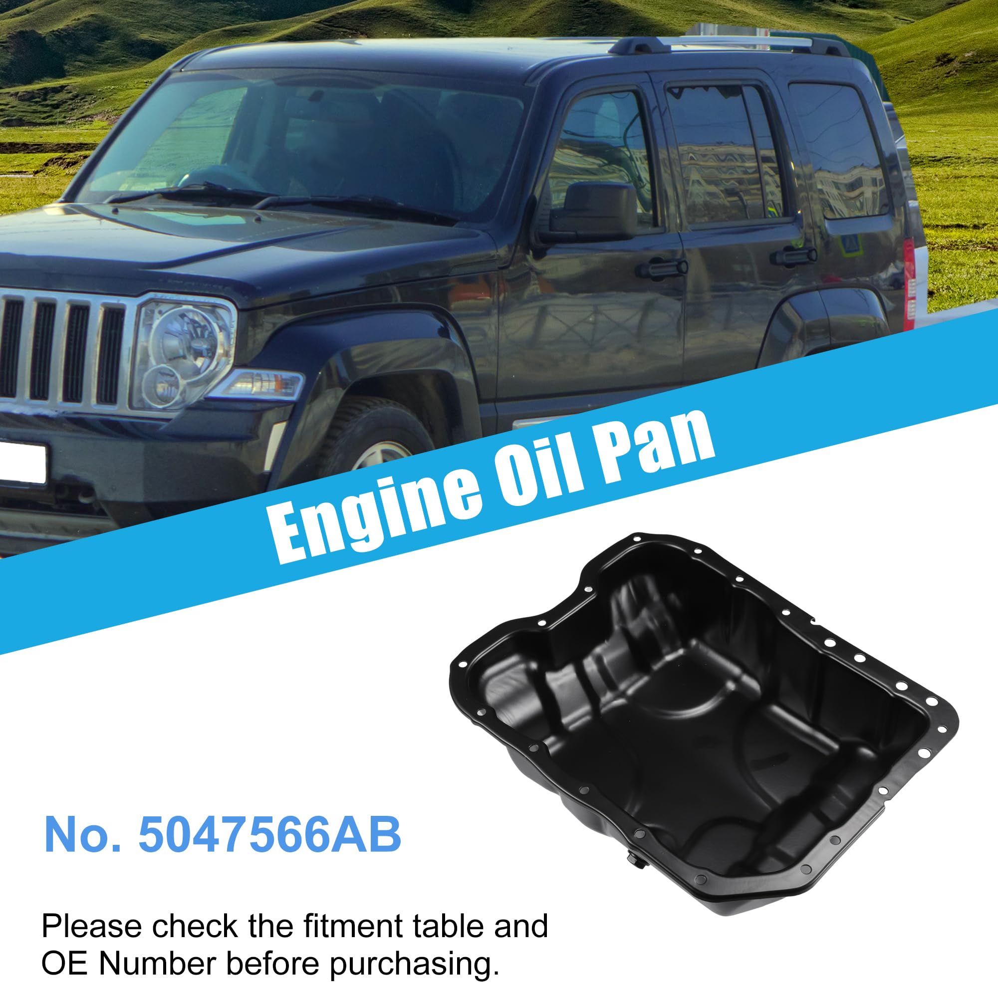 Condition photo showing New/Like New for x autohaux engine oil pan for jeep renegade 2015-2021 2.4l l4-gas for jeep compass 2017-2022 2.4l l4