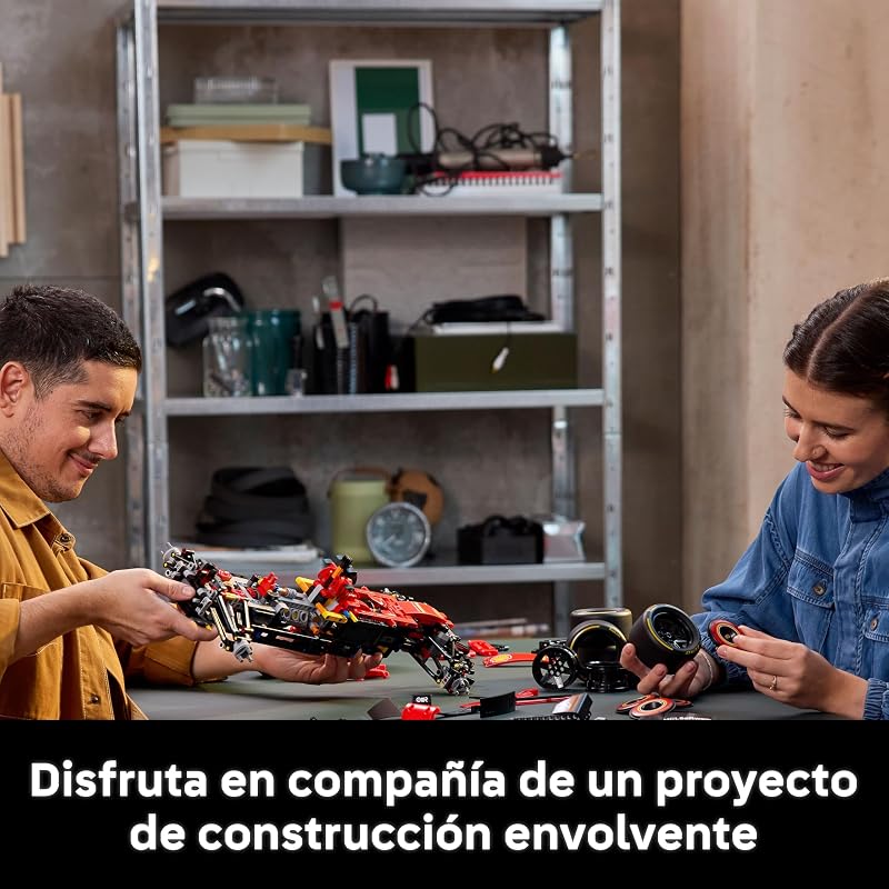Technic Coche Ferrari SF-24 F1 Maquetas para Construir para Adultos - Vehículo de Carreras Rojo para Coleccionar - Regalo para Hombres y Mujeres, Padres o Pareja Aficionados a la Fórmula 1 42207