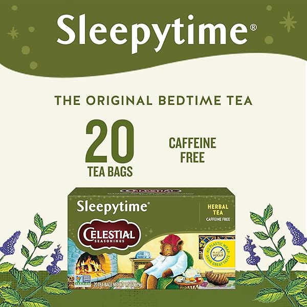 CELESTIAL SEASONINGS HERBAL TEA, SLEEPYTIME, 20 COUNT